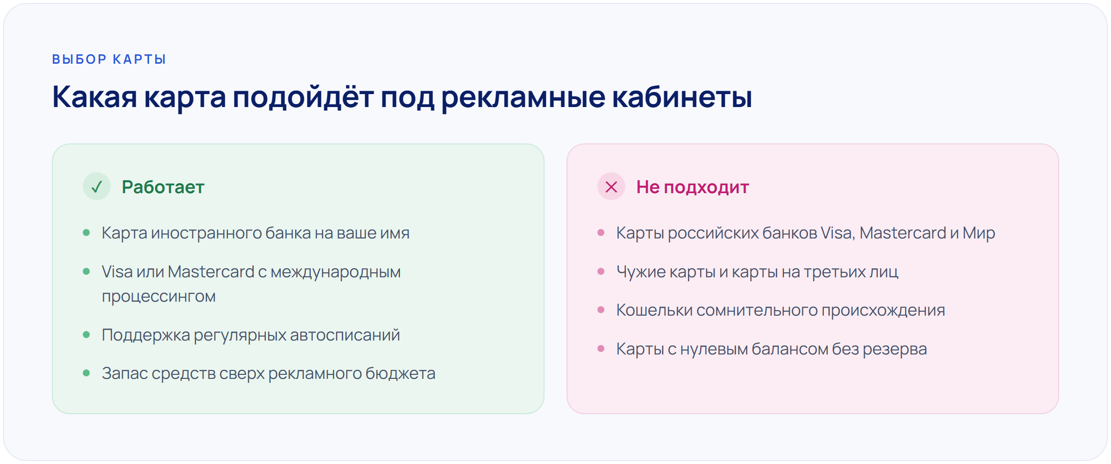 Как оплачивать иностранную рекламу (Google Ads, Meta Ads) картой из России в 2026 году